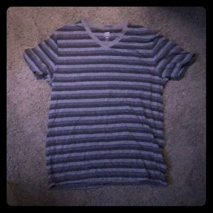 Old Navy V-neck blue and grey shirt